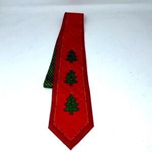 Christmas Trees Theme‎ Tie 100% Silk